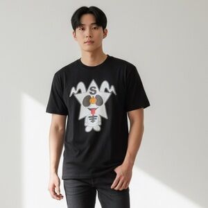 Sukamii Black Graphic T-Shirt
